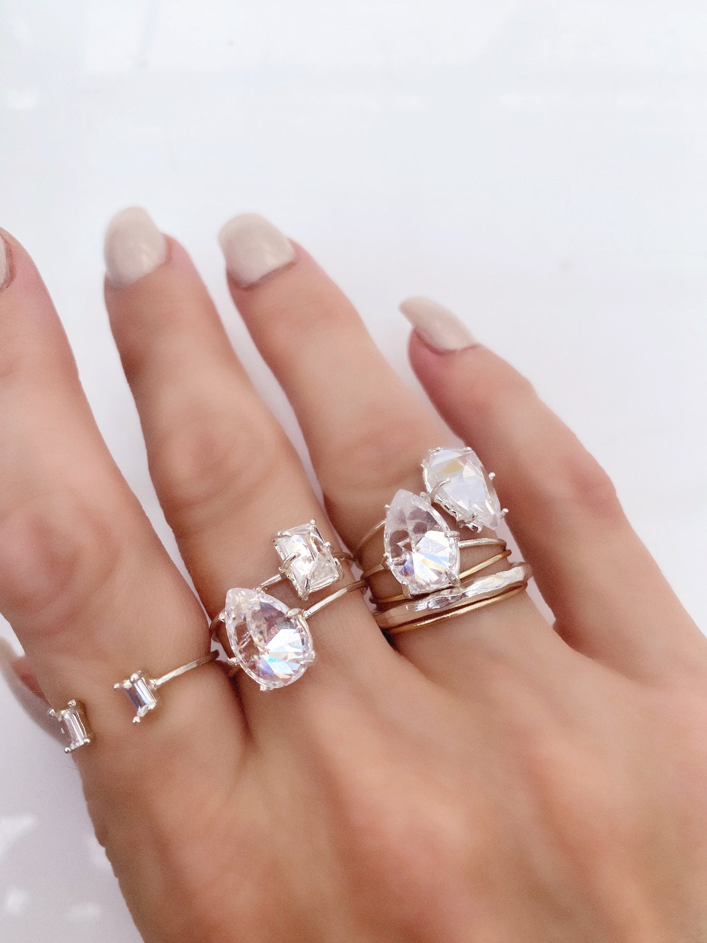 Crystal 'Stone Rose' Cool Palette Crystal Cluster