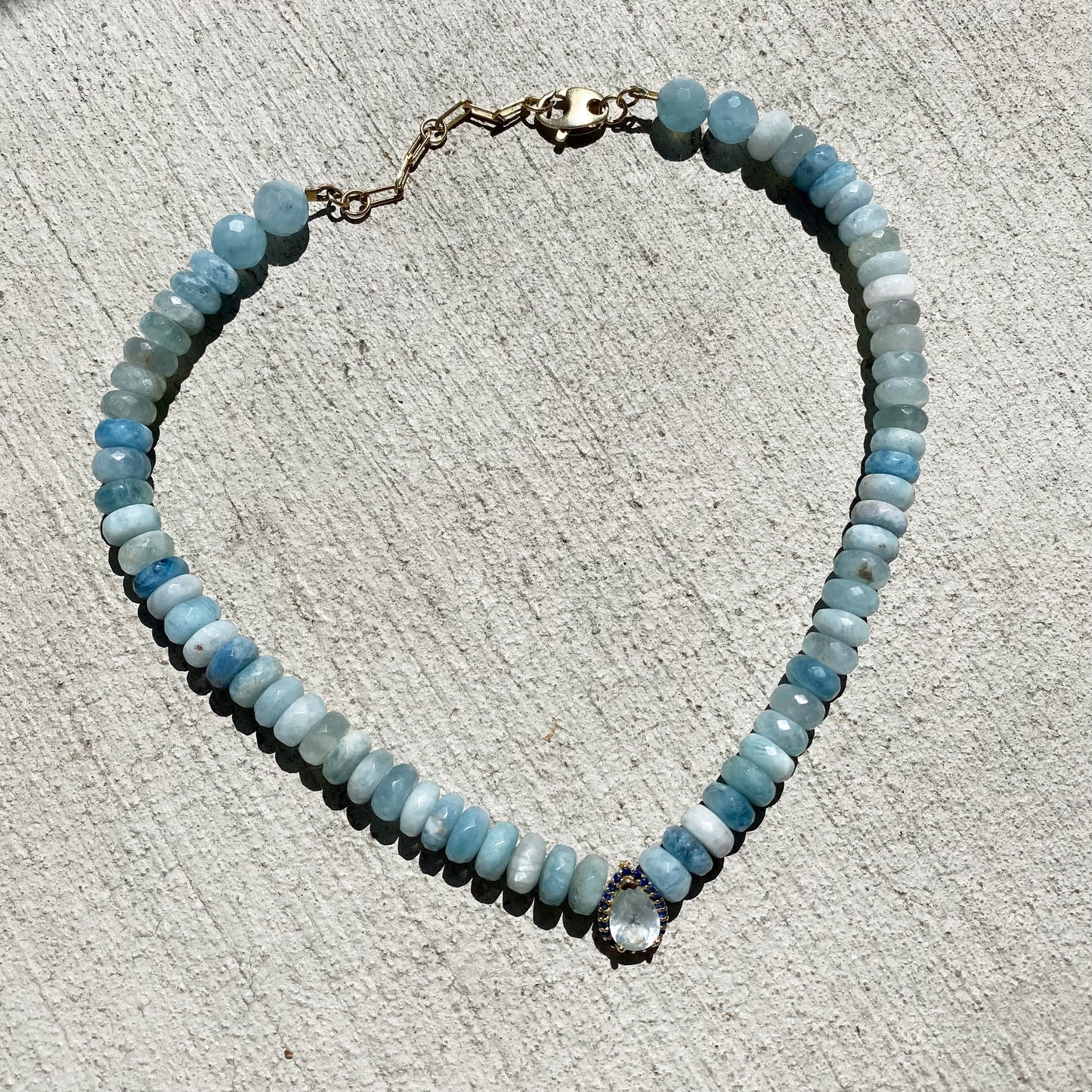 Aquamarine La Lune Necklace